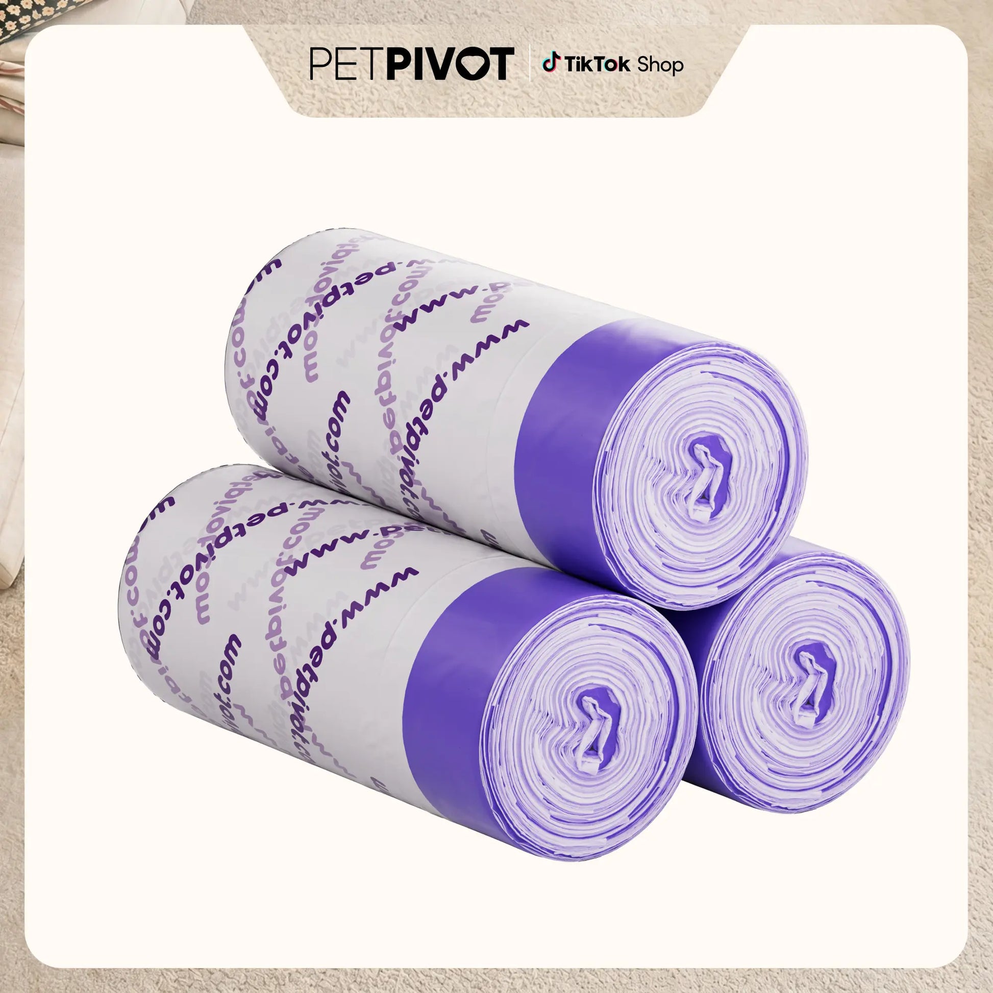 Petpivot Autoscooper 12 Lite Waste Bags, 60-Pack Replacement Trash Bags for Autoscooper 12 Lite Self-Cleaning Cat Litter Box, Helps Seal in Odors, Automatic Litter Box Liner Bags,Back to School