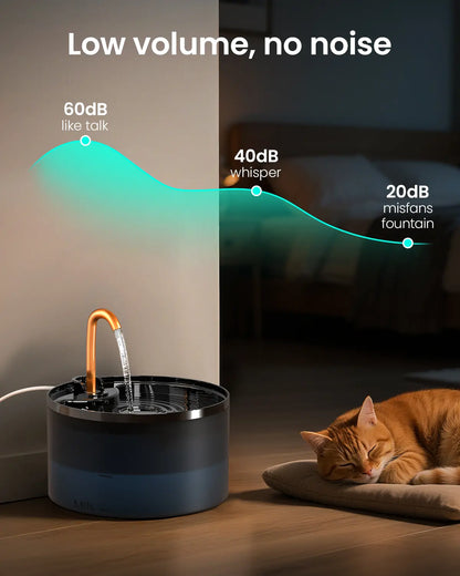 AquaPure™ Ultra-Quiet LED Cat Water Fountain