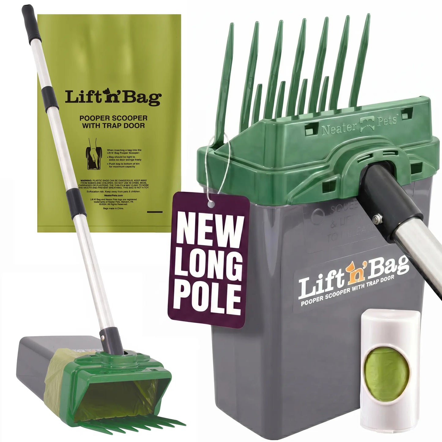 EasyScoop™ One-Handed Pet Waste Removal System