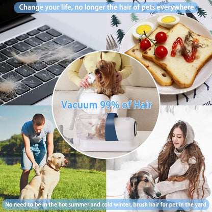 CleanPaw™ Silent Pet Vacuum Groomer with 2.3L Dustbin