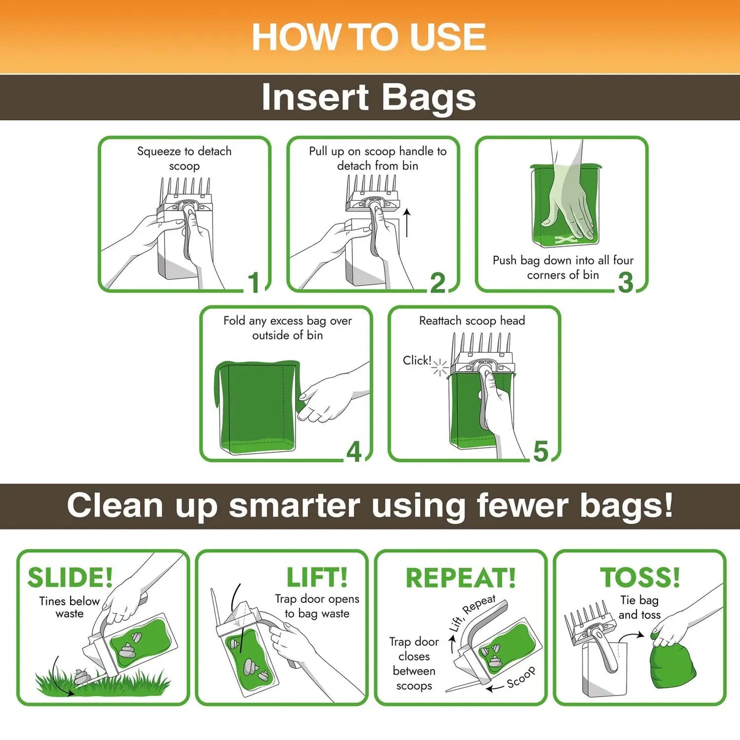 EasyScoop™ One-Handed Pet Waste Removal System